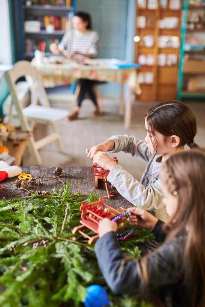 Kinder basteln Herbst Winter
